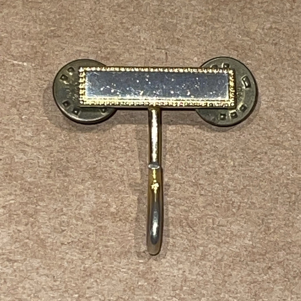 Vtg Military Men's Rectangle Lapel Pin with Hook and Box (circa 1960s-1970s)